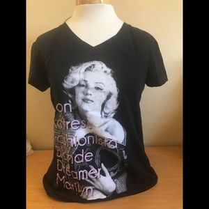 Marilyn Monroe Black Tshirt Womens Small